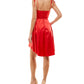 City Studios Junior's Satin Cowl Neck High Low Dress Red Size 11