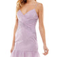 City Studios Junior's X Trim Surplice Dress Purple Size 11