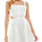 City Studios Junior's Eyelet Cutout Dress White Size 13
