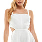 City Studios Junior's Eyelet Cutout Dress White Size 13