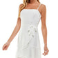City Studios Junior's Tiered Faux Wrap Dress White Size 1