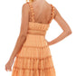 City Studios Junior's Ruffled Tiered Dress Orange Size X-Large