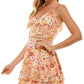City Studios Junior's Tiered Fit & Flare Dress Orange Size 7