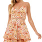 City Studios Junior's Tiered Fit & Flare Dress Orange Size 13