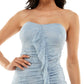 City Studios Junior's Asymmetrical Hem Lace Dress Blue Size 11
