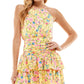 City Studios Junior's Floral Print Fit & Flare Dress Yellow Size 17