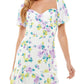 City Studios Women's Party Neutral Floral Print Mini Sheath Dress White Size 10