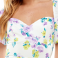 City Studios Junior's Floral Print Puff Sleeve Dress Purple Size 11