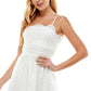 City Studios Junior's Cotton Eyelet Dress White Size 9
