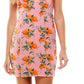 City Studios Junior's Ruffled Tie Neck Dress Pink Size X-Small