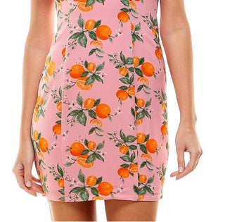 City Studios Junior's Ruffled Tie Neck Dress Pink Size Medium