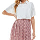 Kingston Grey Junior's Two Piece Printed Skirt Dress White Size Medium