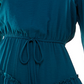 City Studios Junior's Tiered Hem Drawstring Waist Dress Blue Size M