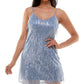 City Studios Junior's V Neck Slip Dress Gray Size Small