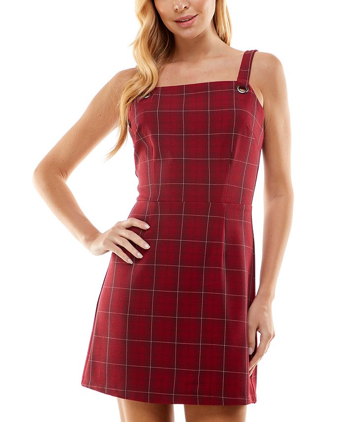 Kingston Junior's Plaid Sheath Dress Red Size X-Large