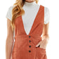 Kingston Grey Junior's 2 Pc Stretch Corduroy Dress Orange Size X-Large