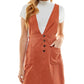 Kingston Grey Junior's 2 Pc Stretch Corduroy Dress Orange Size X-Large