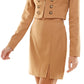 Kingston Junior's 2 Pc Blazer & Skirt Set Brown Size Small