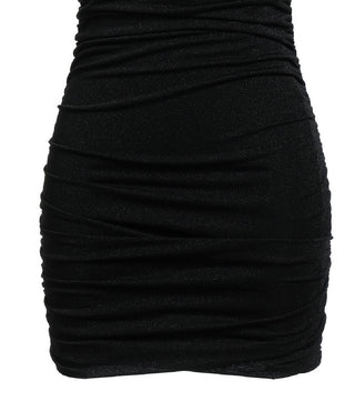 City Studios Junior's Ruched Bodycon Mini Dress Black Size 12