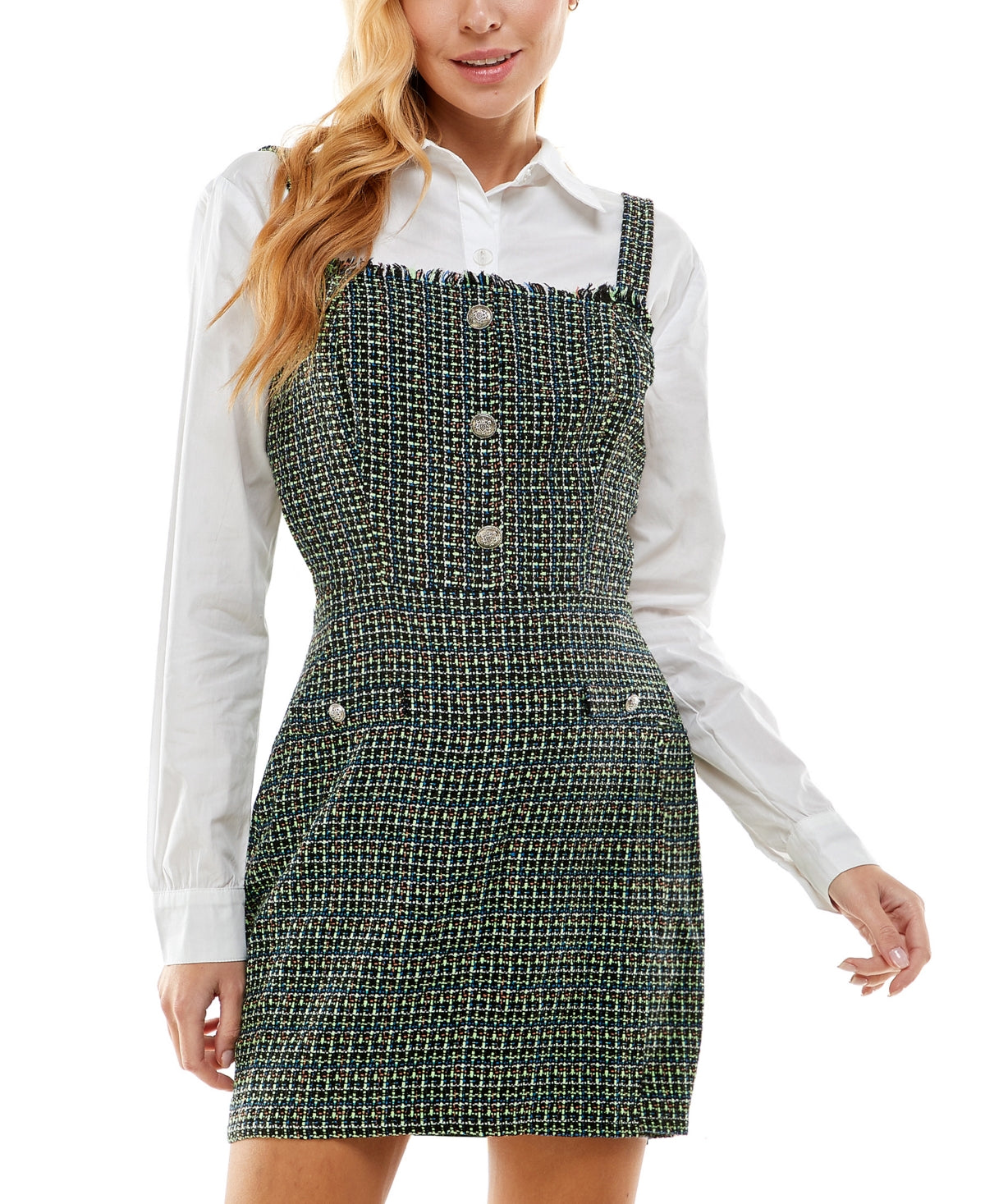 Kingston Women's 2 Pc Printed Sheath Dress Black Size Large