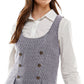 Kingston Junior's Contrast Collar Boucle Dress Set White Size Small