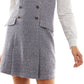 Kingston Junior's Contrast Collar Boucle Dress Set White Size Small