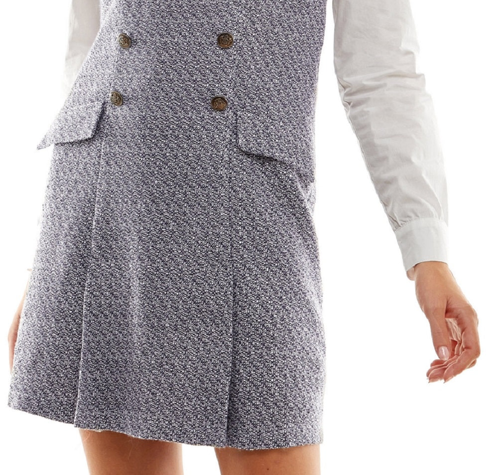 Kingston Junior's Contrast Collar Boucle Dress Set White Size Small