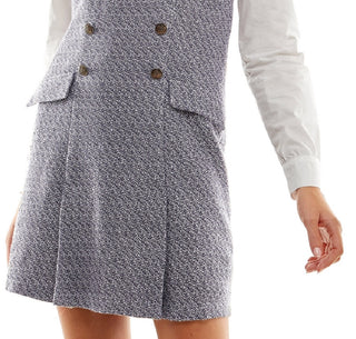 Kingston Junior's Contrast Collar Boucle Dress Set White Size Small