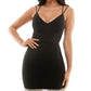 City Studios Junior's Rhinestone Trim Crisscross Back Bodycon Dress Black Size 7