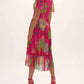 Joseph Ribkoff - Crinkle And Mesh Floral Print Dress