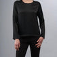 Insight - Satin Scoopneck Solid Blouse