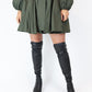All Black - Women's Square Edge Boots