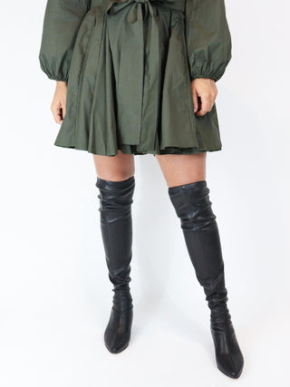 All Black - Women's Square Edge Boots