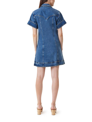 Habitual - Short Sleeve Denim Shift Dress