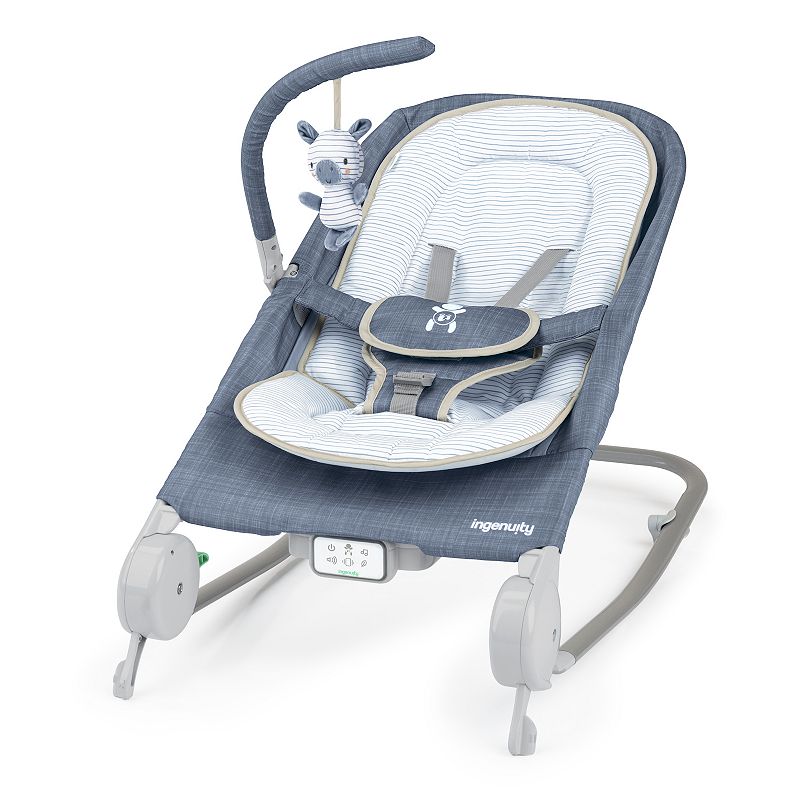 Ingenuity Happy Belly Rocking  Bouncing Baby Seat  Chambray