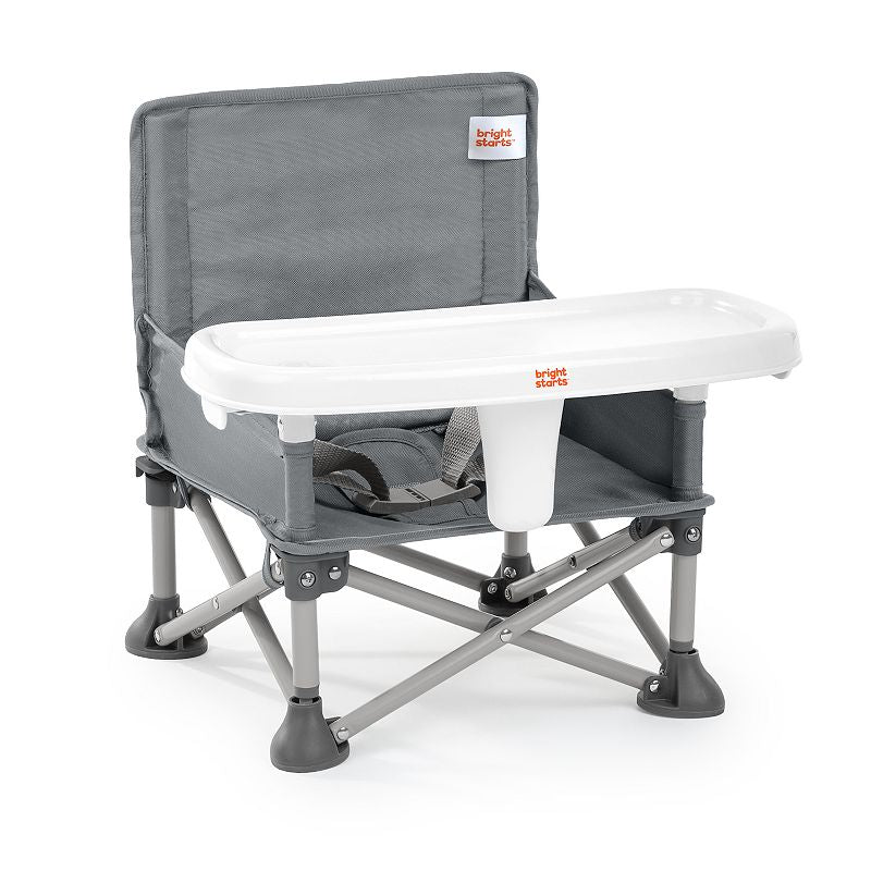 Bright Starts Pop N Sit Portable Booster Seat  Gray
