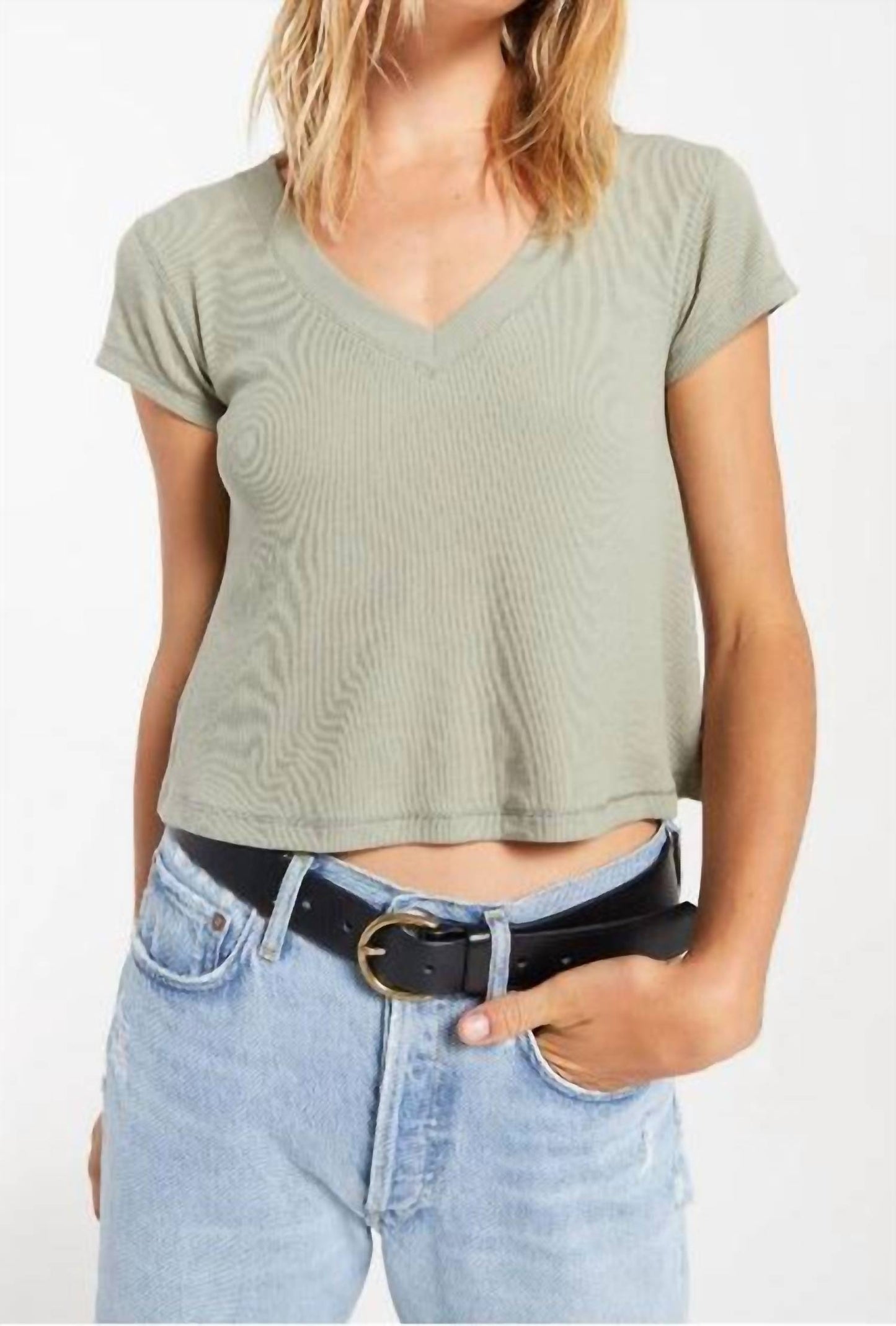 Z Supply - Ava Rib V-Neck Tee