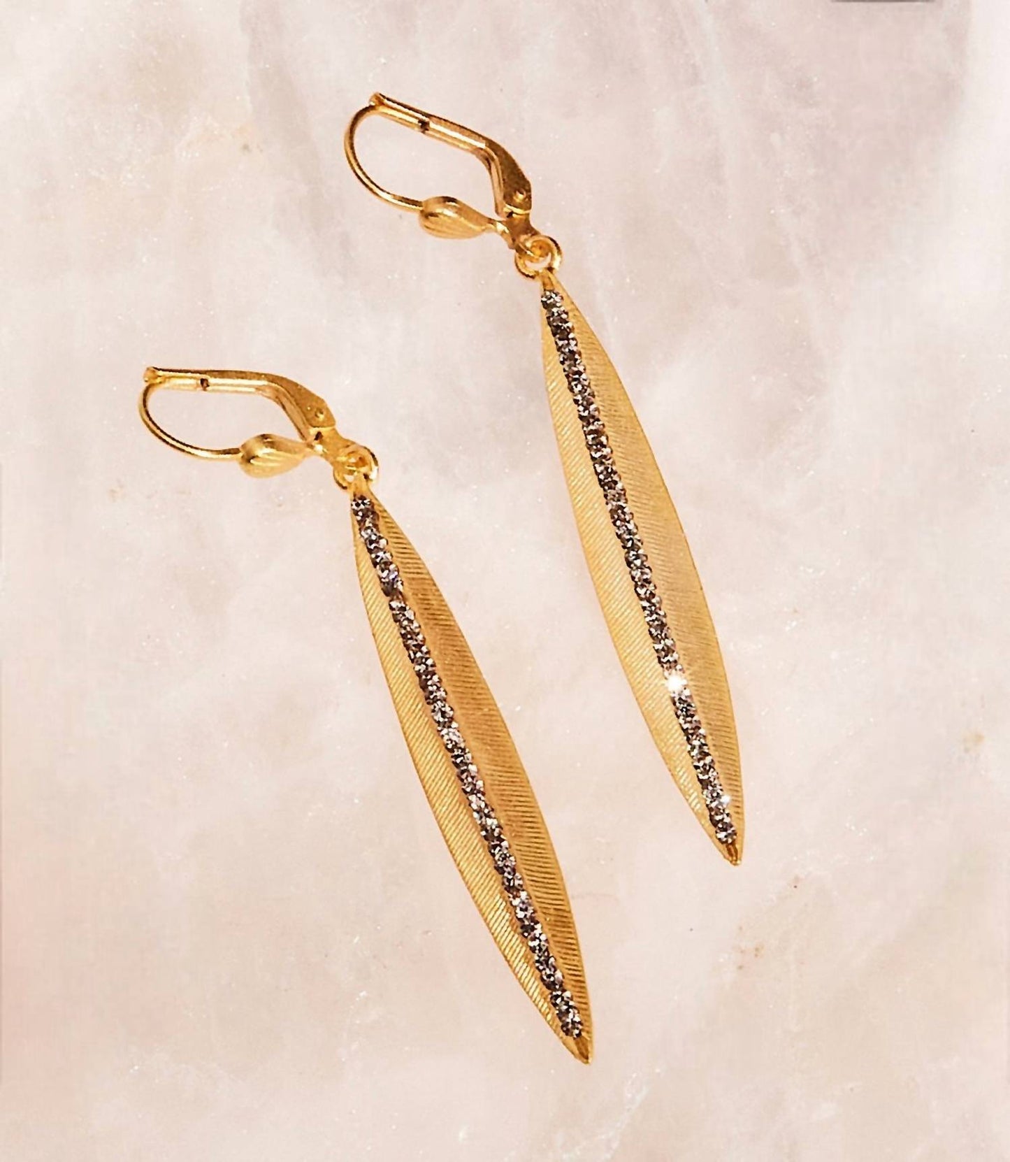La Vie Parisienne - Long Leaf Earrings