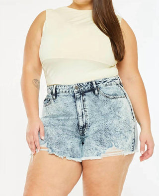 Kancan - Distreesed Denim Shorts