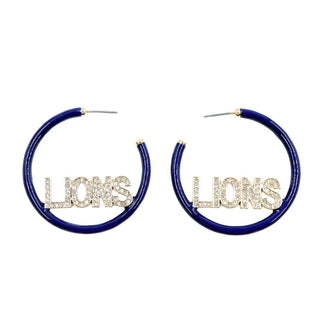 Brianna Cannon - Women's Penn State Pave Lions Hoop Earrings