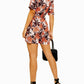 Topshop - Tropical Print Short Sleeve V Neck Romper