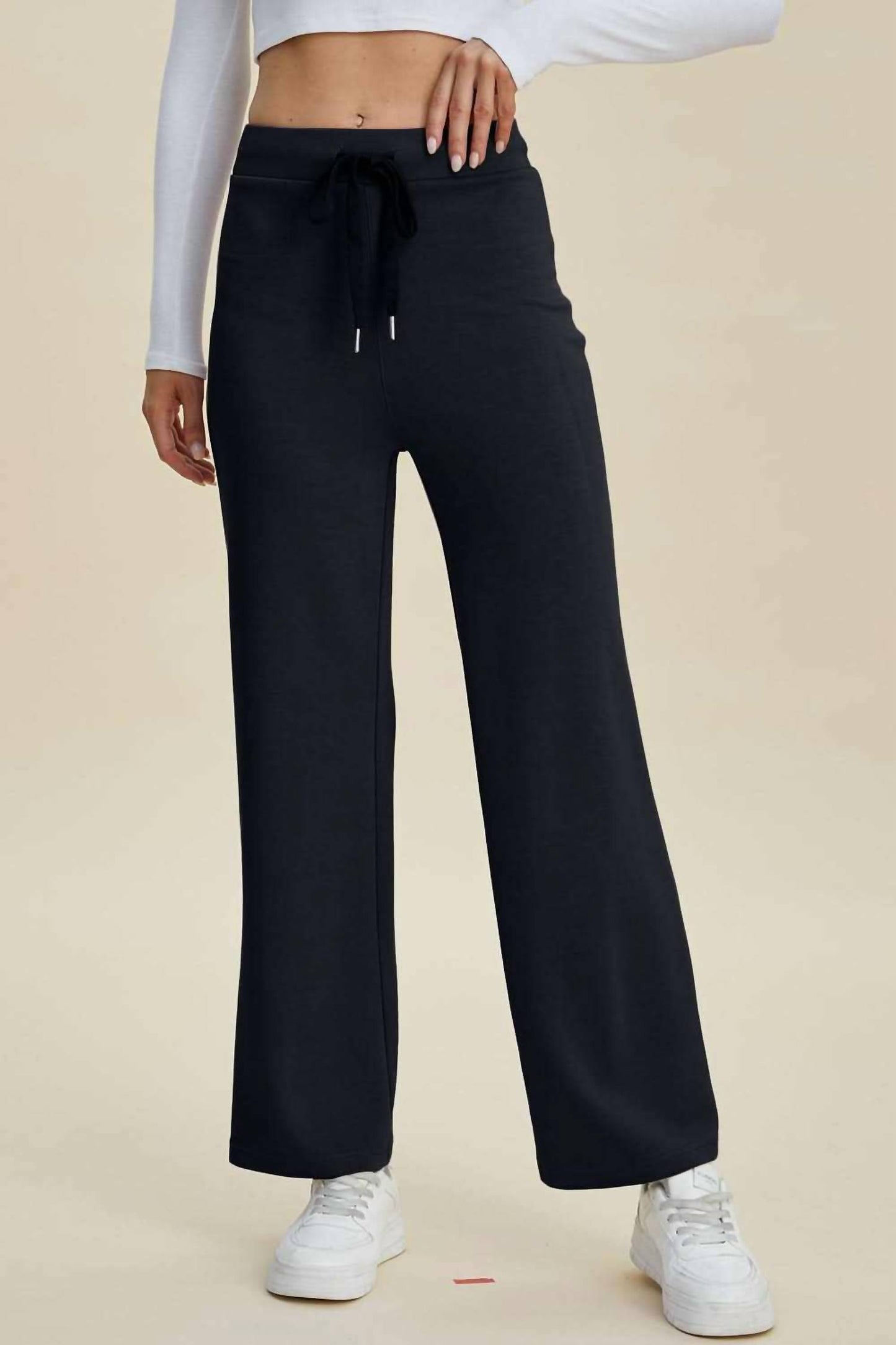Basic Bae - Full Size Air Scuba Drawstring Wide Leg Pants
