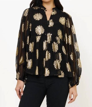 Oliphant - Mandarin Balloon Floral Top