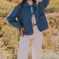 &Merci - Ruffle Ridge Quilted Denim Jacket