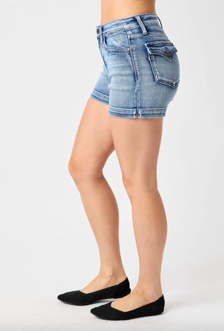 Judy Blue - Button Flap Pocket Shorts