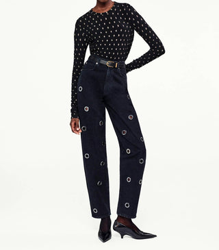 Frame - Dotted Stretch Mesh Tee