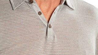 On This Day - Linen Stripe Polo Shirt