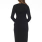 Joseph Ribkoff - Knot Front Slit Midi Sheath Dress