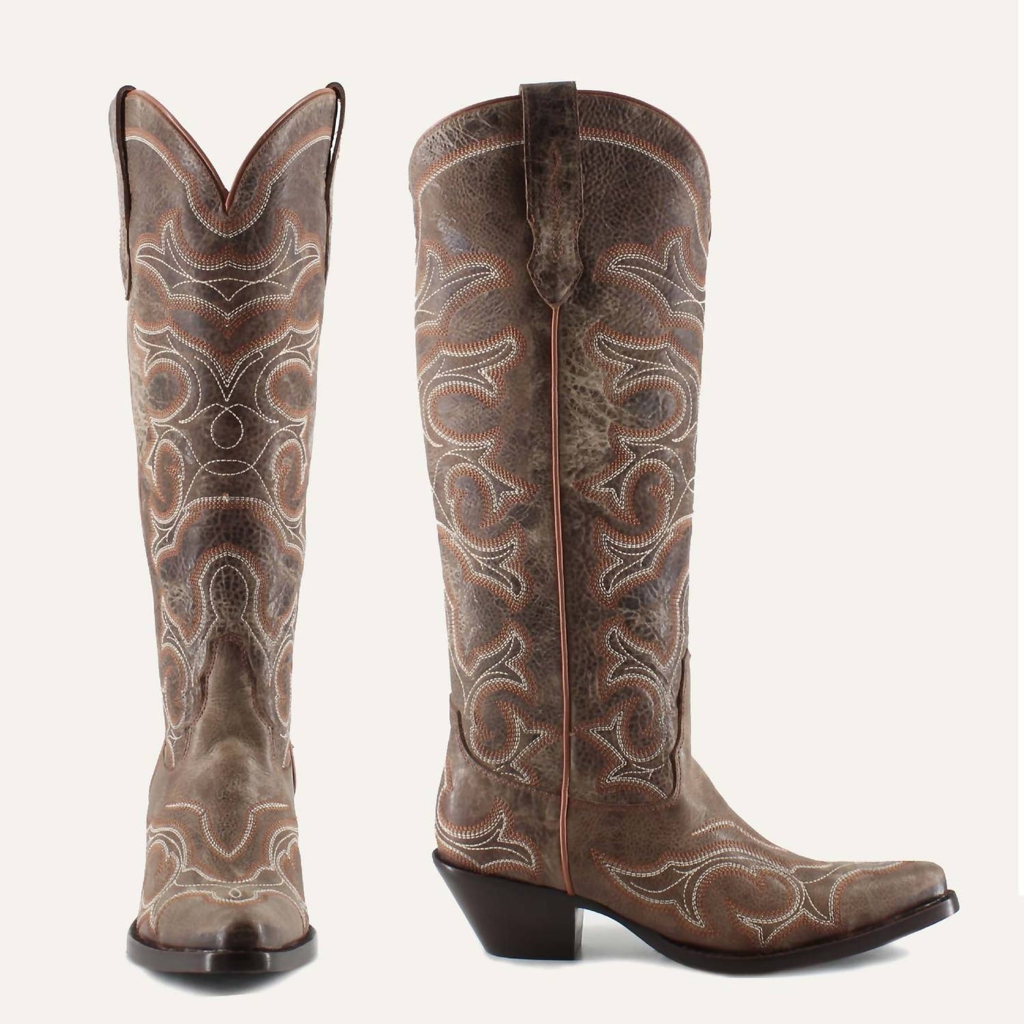Buck & Brana - Olivia Leather Cowgirl Boots