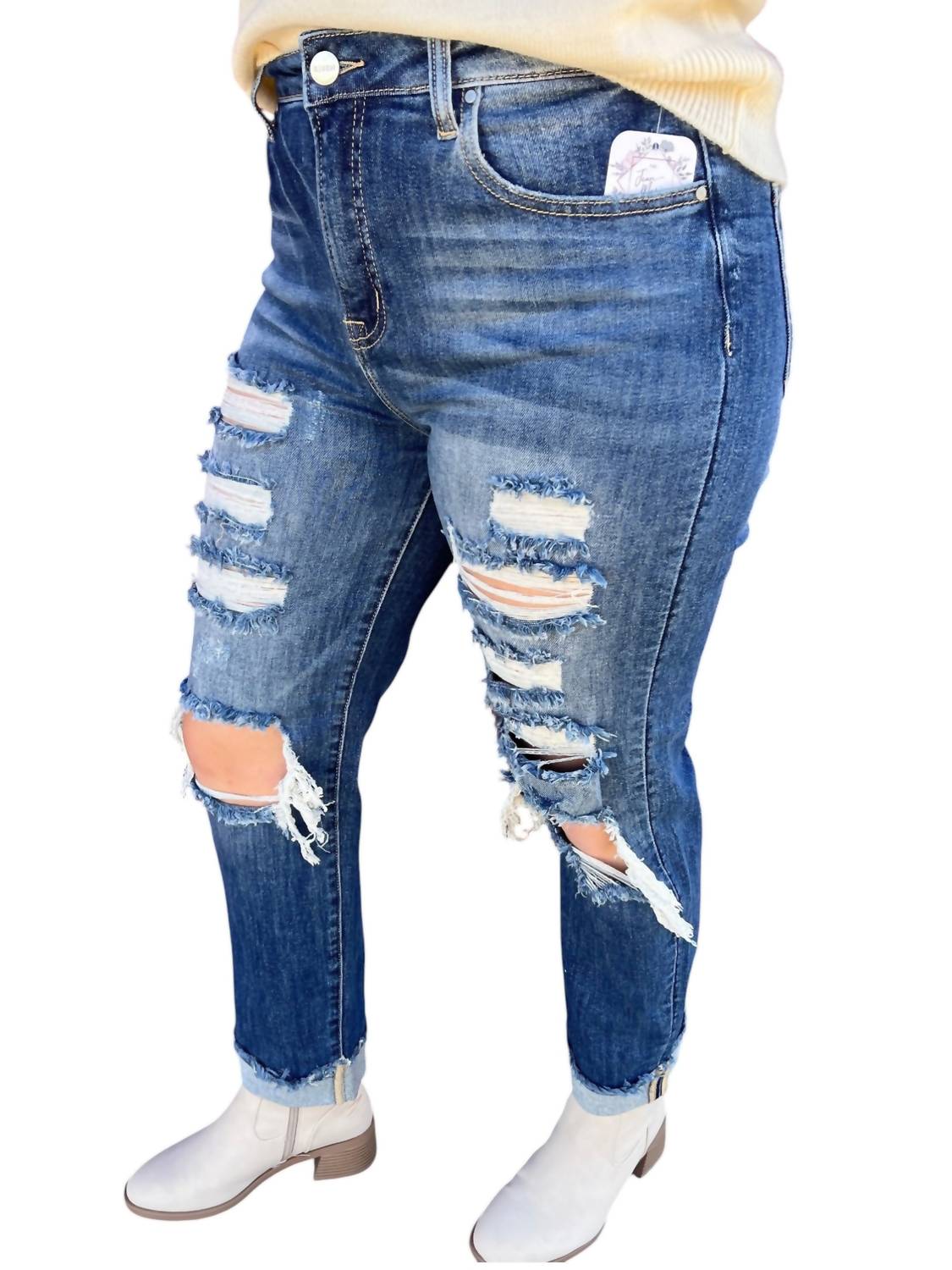 Risen - High Rise Boyfriend Jeans